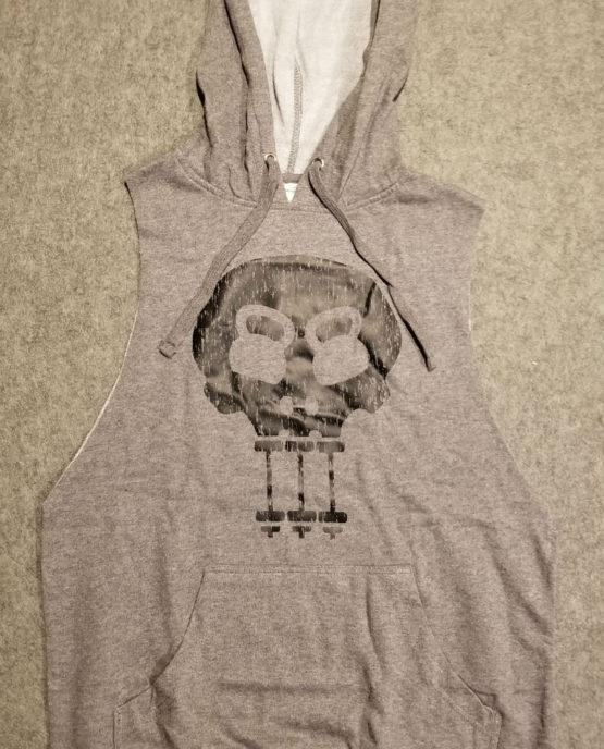 skull sleeveless hoodie